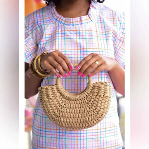 Beautiful Spring Plaid Blouse size Large